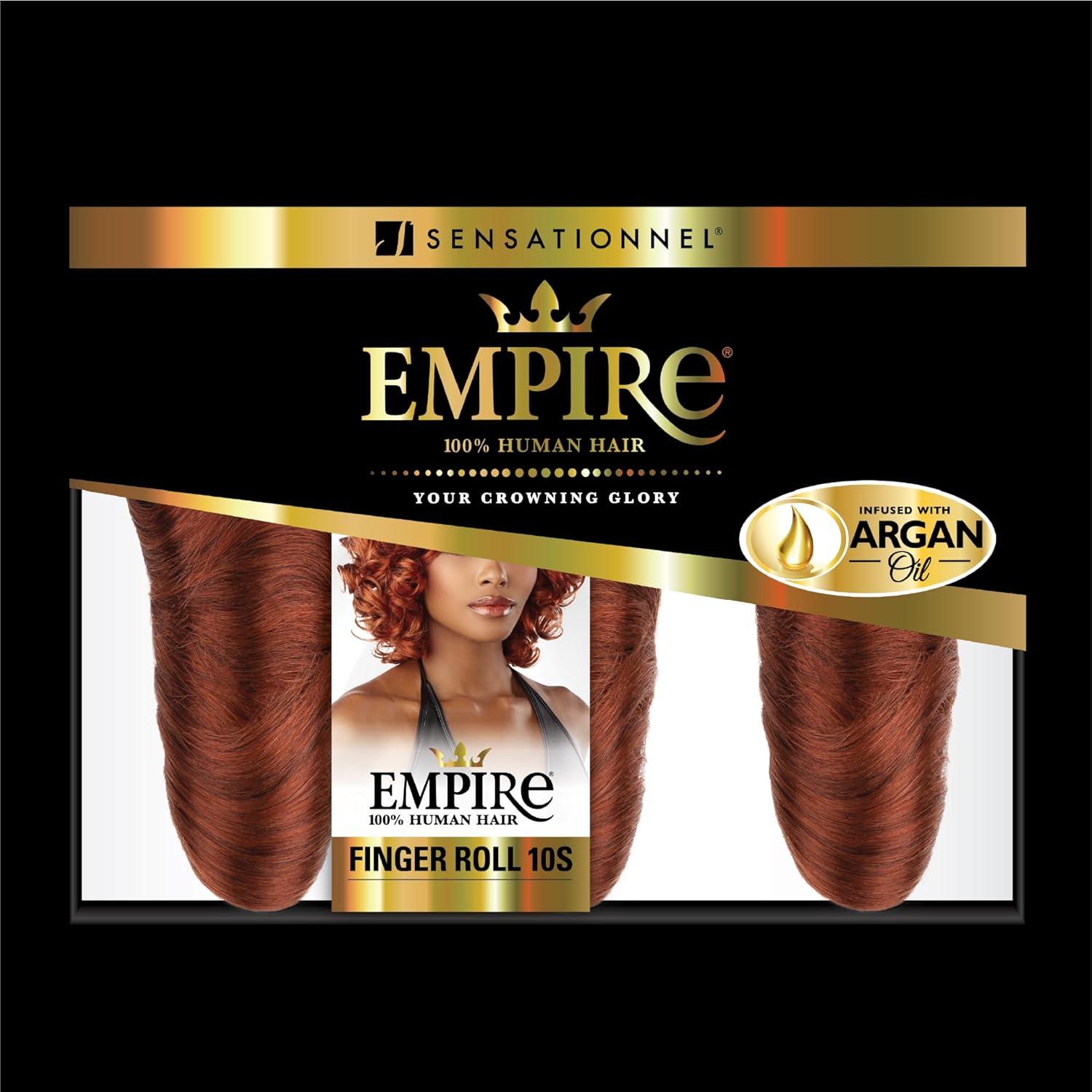 imageSensationnel Empire Curly human hair finger roll 10s 3pcs tangle free weaving for quick weave and sew in styles for faux highlights 1 JETBLACK2 DARKBROWN
