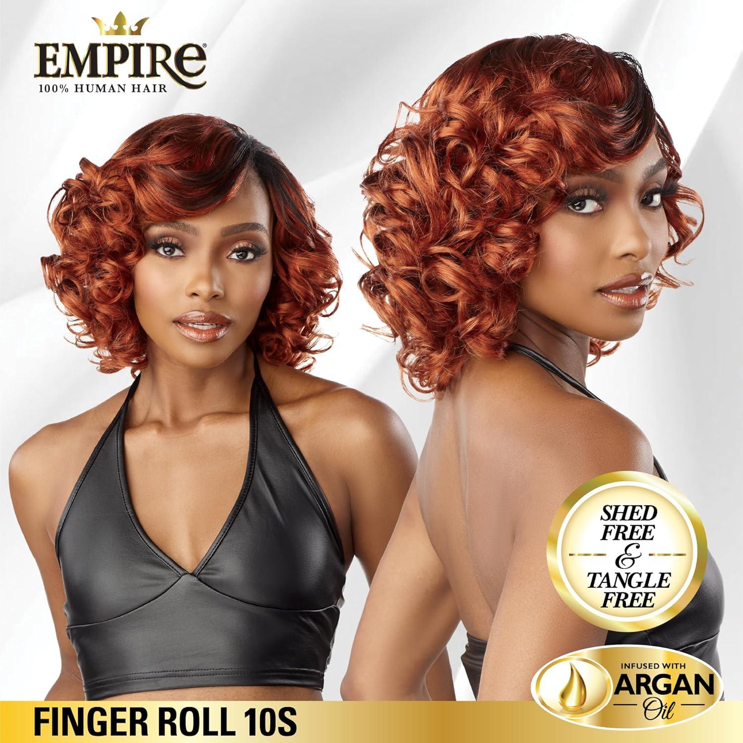 imageSensationnel Empire Curly human hair finger roll 10s 3pcs tangle free weaving for quick weave and sew in styles for faux highlights 1 JETBLACKT1B350