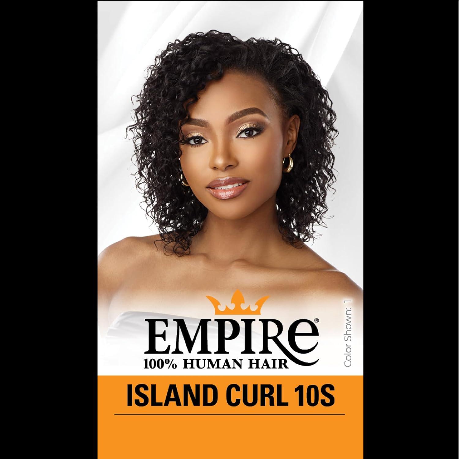 imageSensationnel Empire Curly human hair island curl 10s 3pcs tangle free weaving for quick weave and sew in styles for faux highlights 1 JETBLACK1 JETBLACK