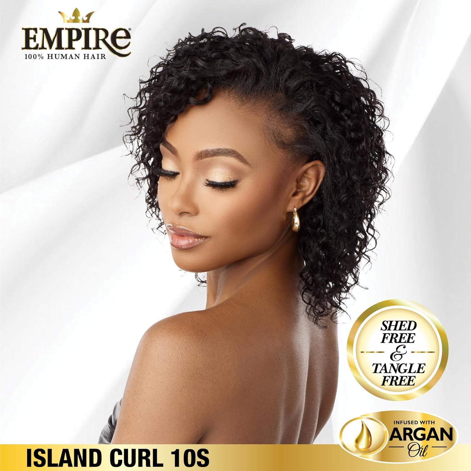 imageSensationnel Empire Curly human hair island curl 10s 3pcs tangle free weaving for quick weave and sew in styles for faux highlights 1 JETBLACKT1B27