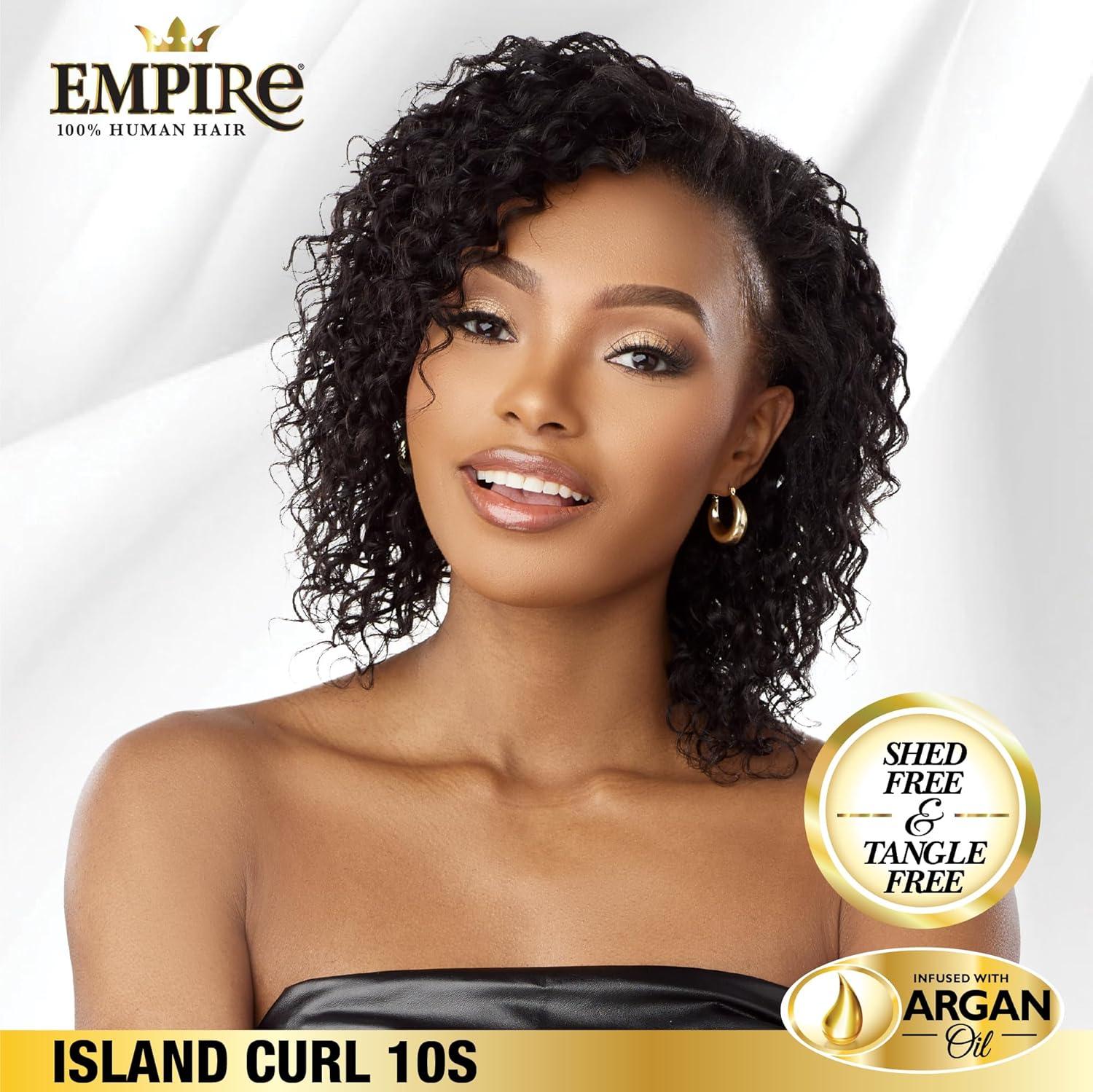 imageSensationnel Empire Curly human hair island curl 10s 3pcs tangle free weaving for quick weave and sew in styles for faux highlights 1 JETBLACKT1B30