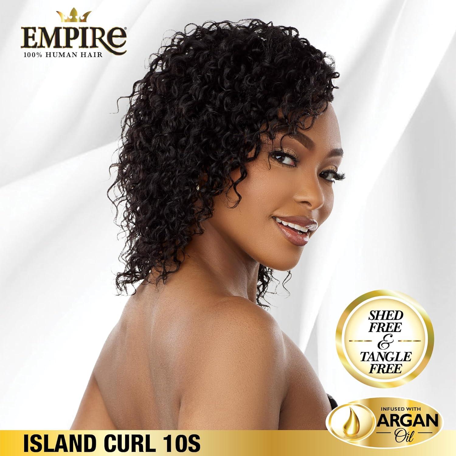 imageSensationnel Empire Curly human hair island curl 10s 3pcs tangle free weaving for quick weave and sew in styles for faux highlights 1 JETBLACKT1BBG