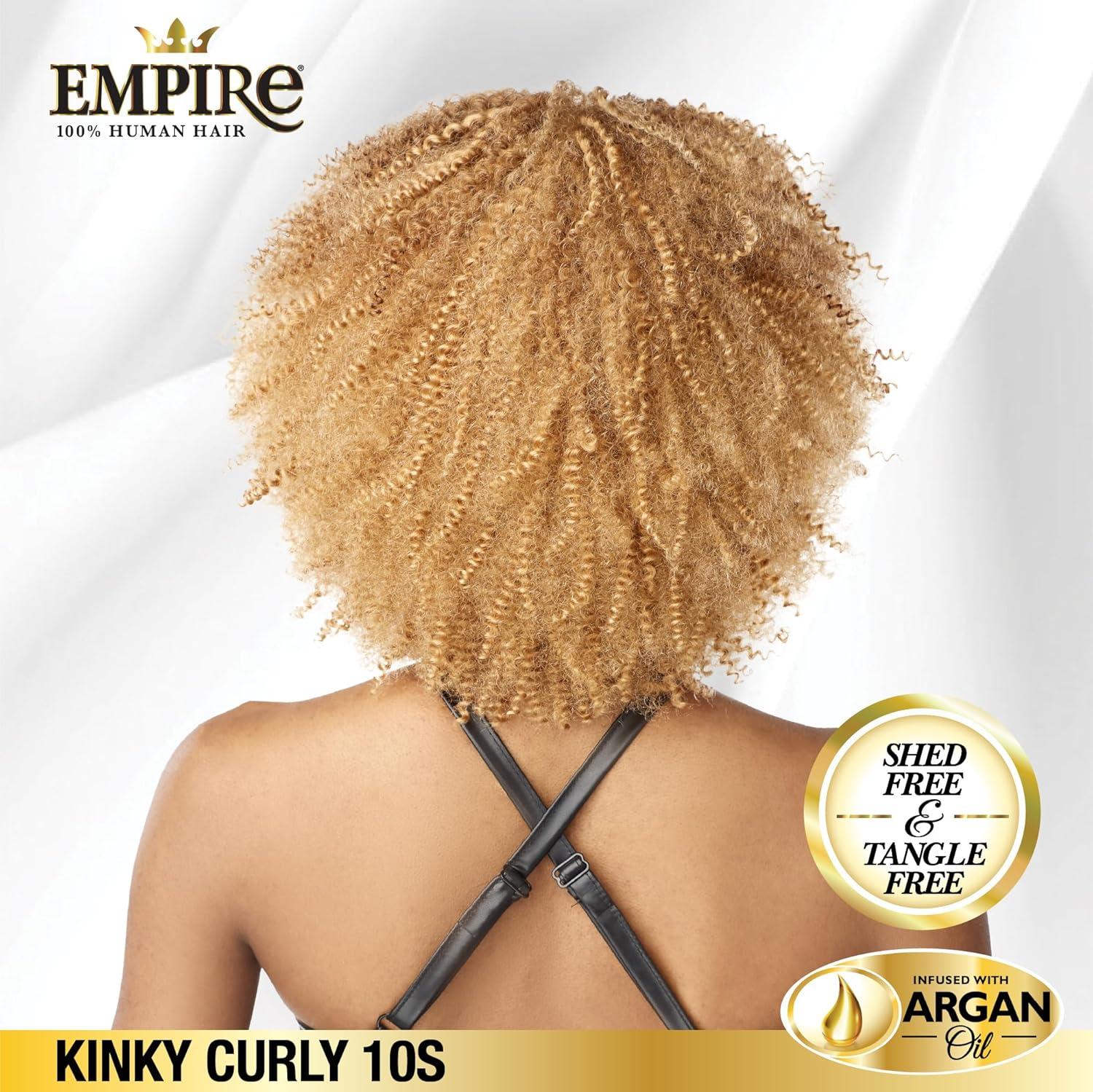 imageSensationnel Empire Curly human hair kinky curly 10s 3pcs tangle free weaving for quick weave and sew in styles for faux highlights 1 pack 99JT1BBG