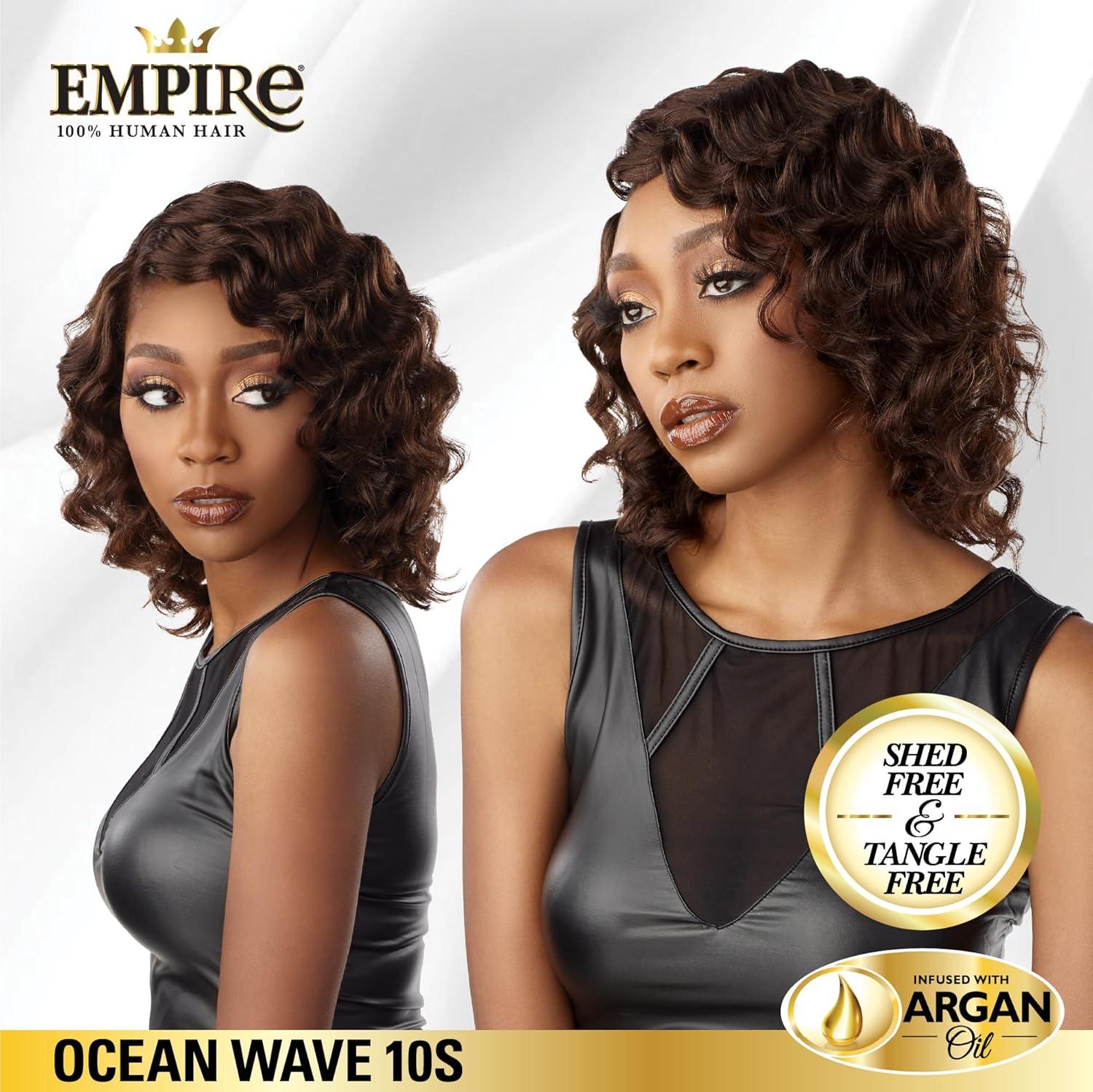 imageSensationnel Empire Curly human hair ocean wave 10s 3pcs tangle free weaving for quick weave and sew in styles for faux highlights 1 JETBLACK99J