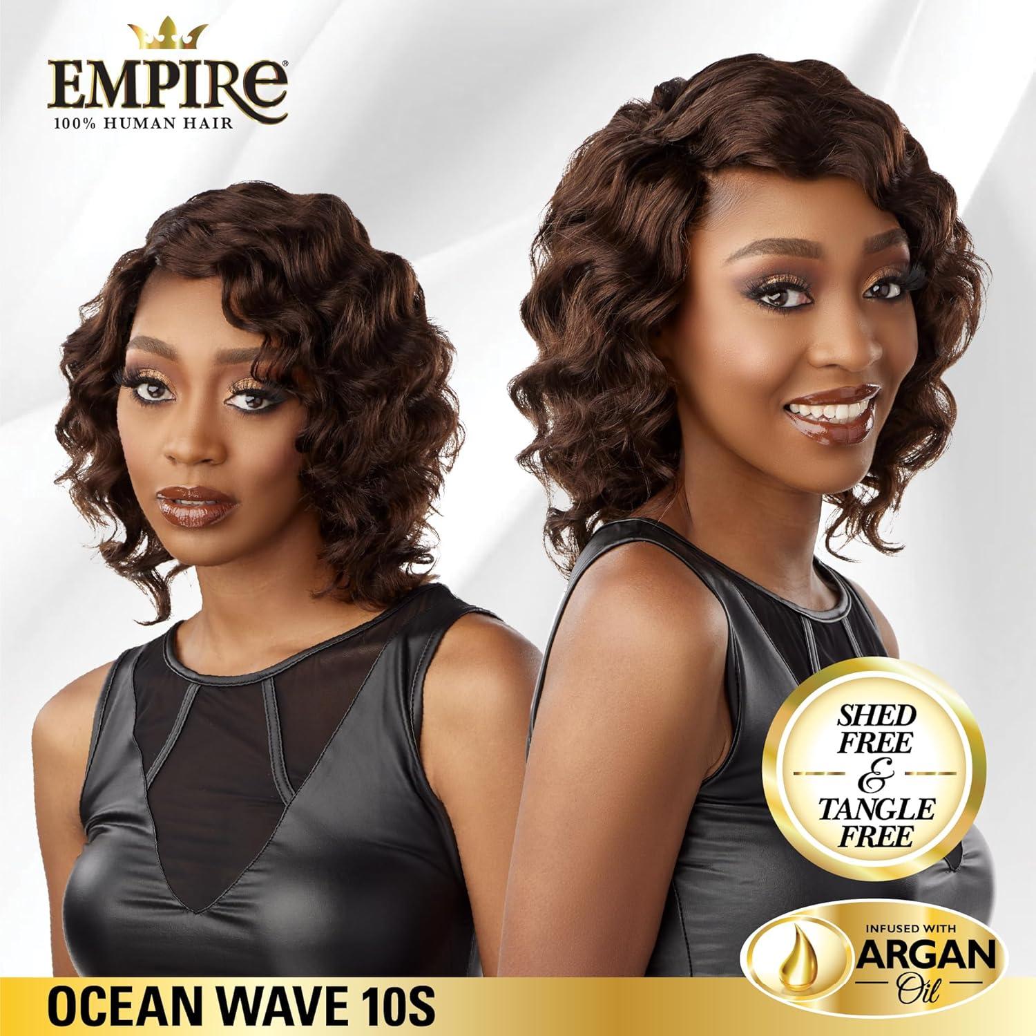 imageSensationnel Empire Curly human hair ocean wave 10s 3pcs tangle free weaving for quick weave and sew in styles for faux highlights 1 JETBLACKS1B30