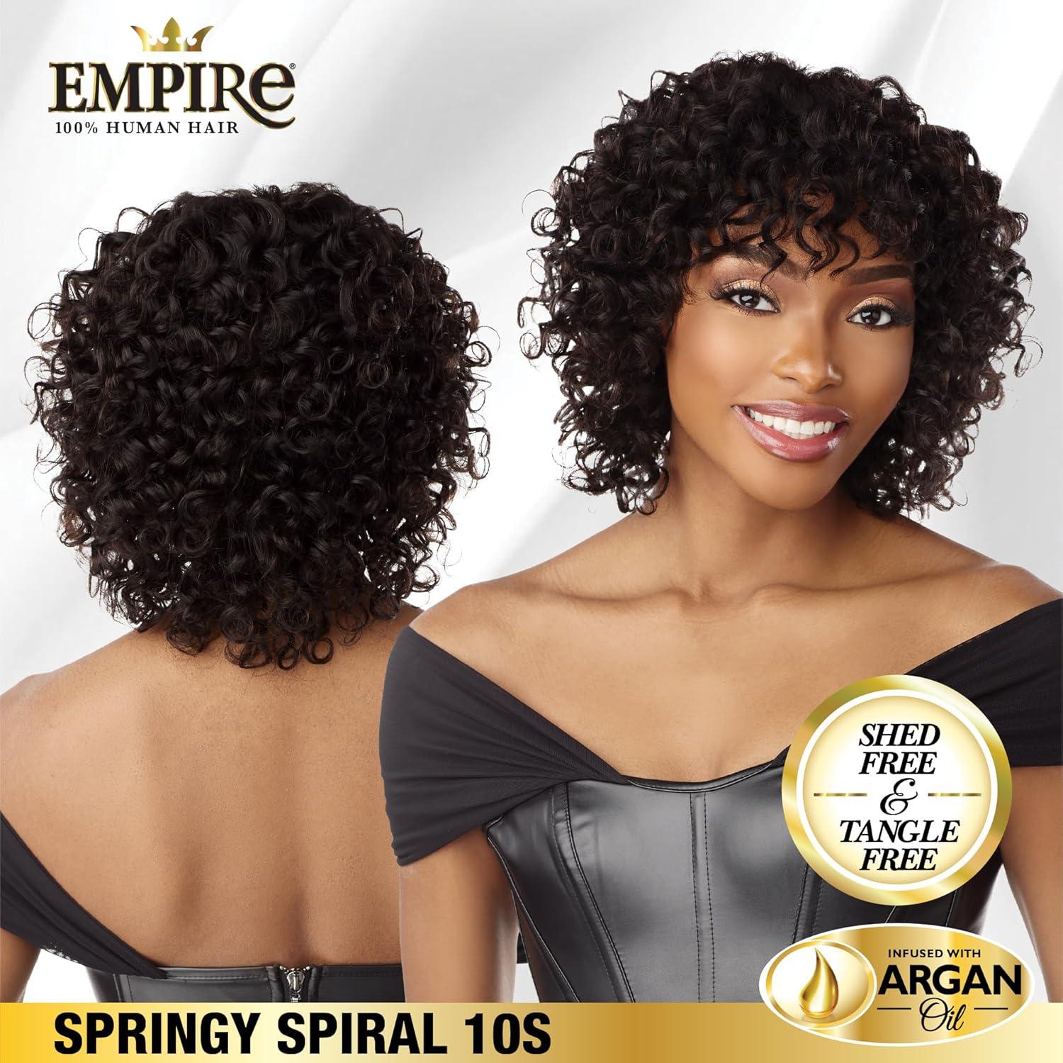 imageSensationnel Empire Curly human hair springy spiral 10s 3pcs tangle free weaving for quick weave and sew in styles for faux highlights T1B27T1B27