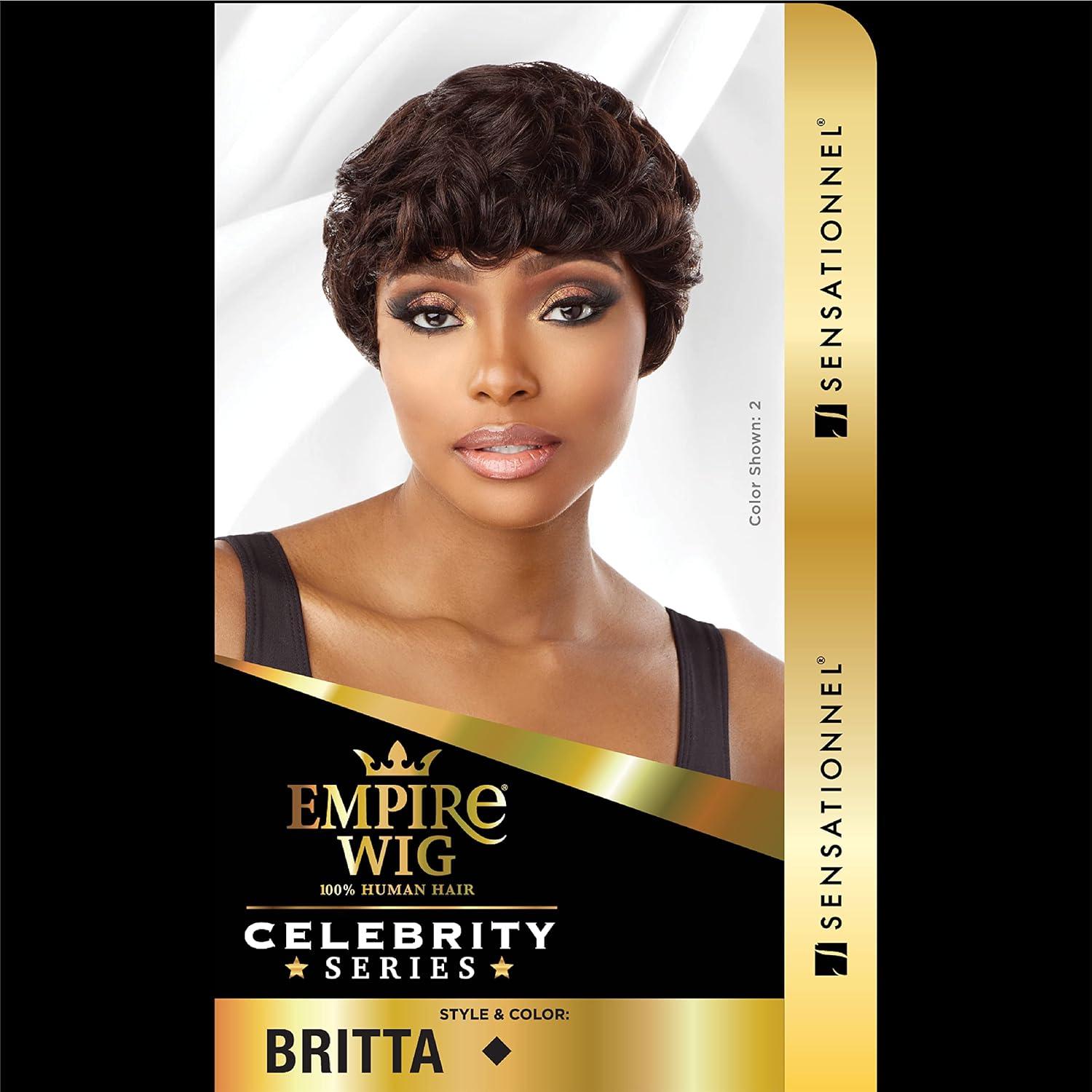 imageSensationnel Empire Human Hair Wig Britta Celebrity Inspired Collections PreStyled Salon Cut Hair 613 BLONDE613 BLONDE