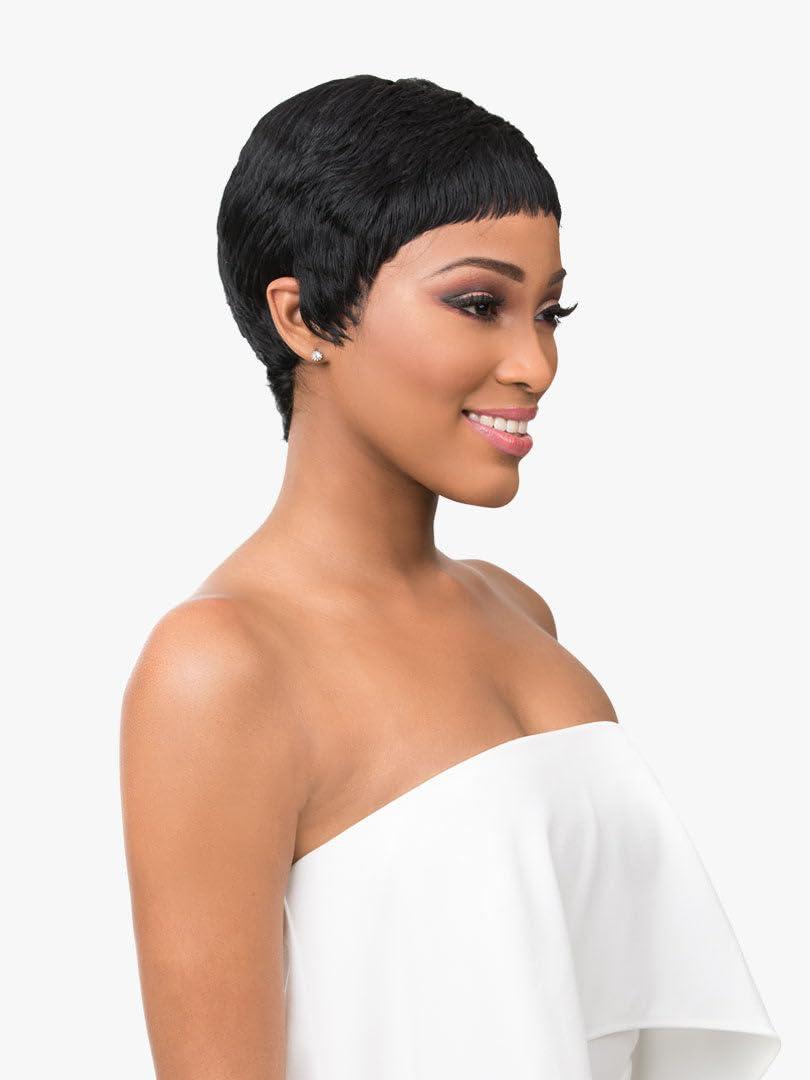 imageSensationnel Empire Human Hair Wig Ria Celebrity Inspired Collections PreStyled Salon Cut Hair 1 JETBLACK30 LIGHTAUBURN