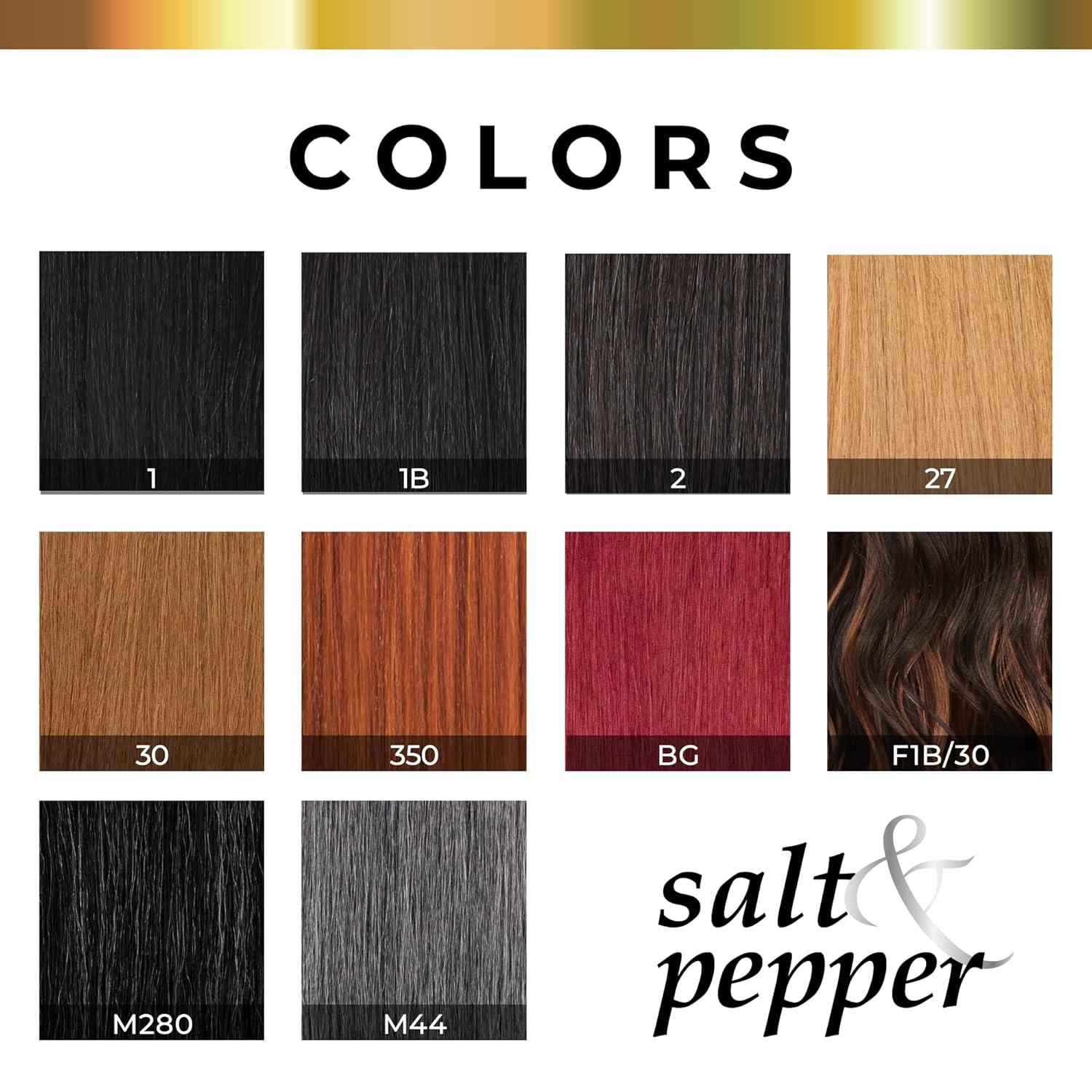 imageSensationnel Empire Human Hair Wig Salt And Pepper Bliss Contouring Mesh Cap Heat Safe 1 JETBLACK30 LIGHTAUBURN