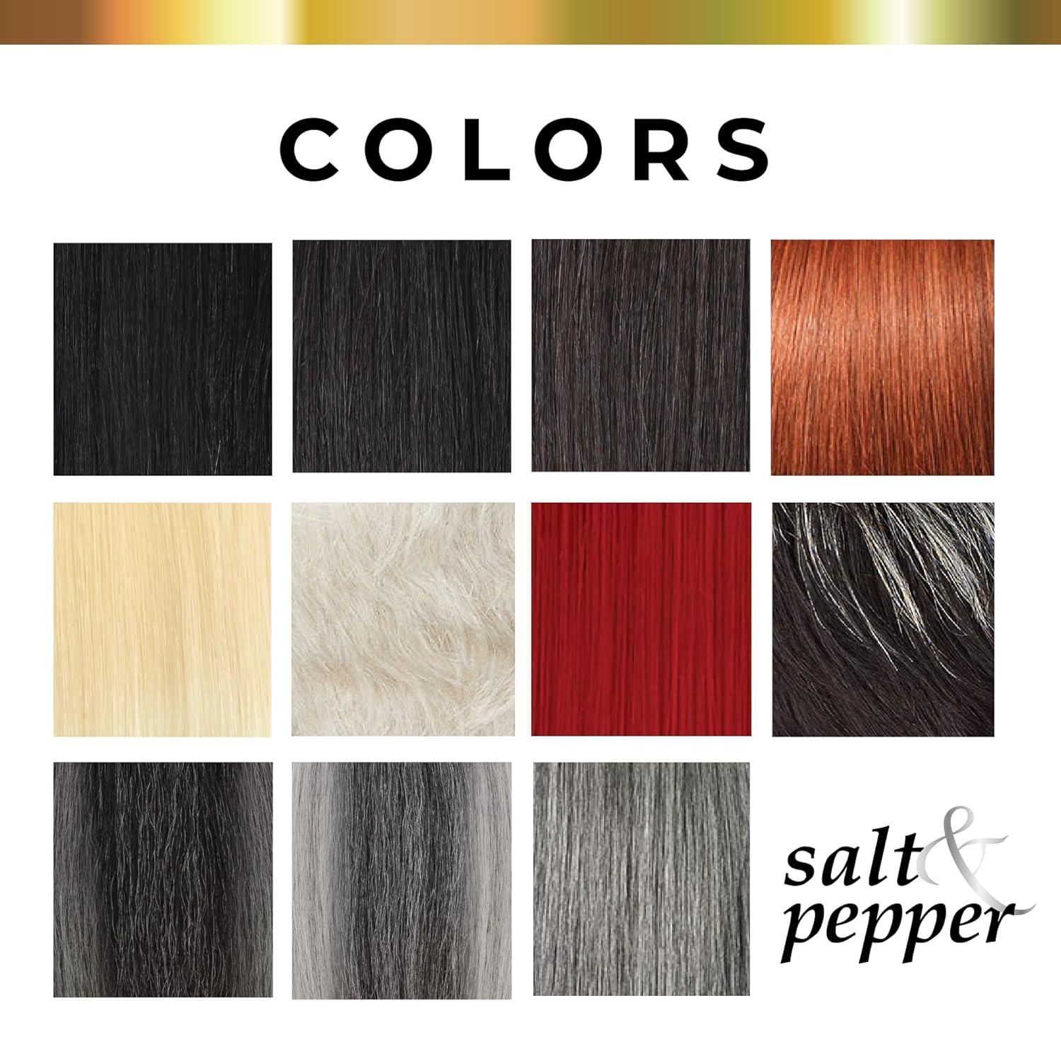 imageSensationnel Empire Human Hair Wig Salt And Pepper Flora Contouring Mesh Cap Heat Safe 1 JETBLACK2 DARKBROWN