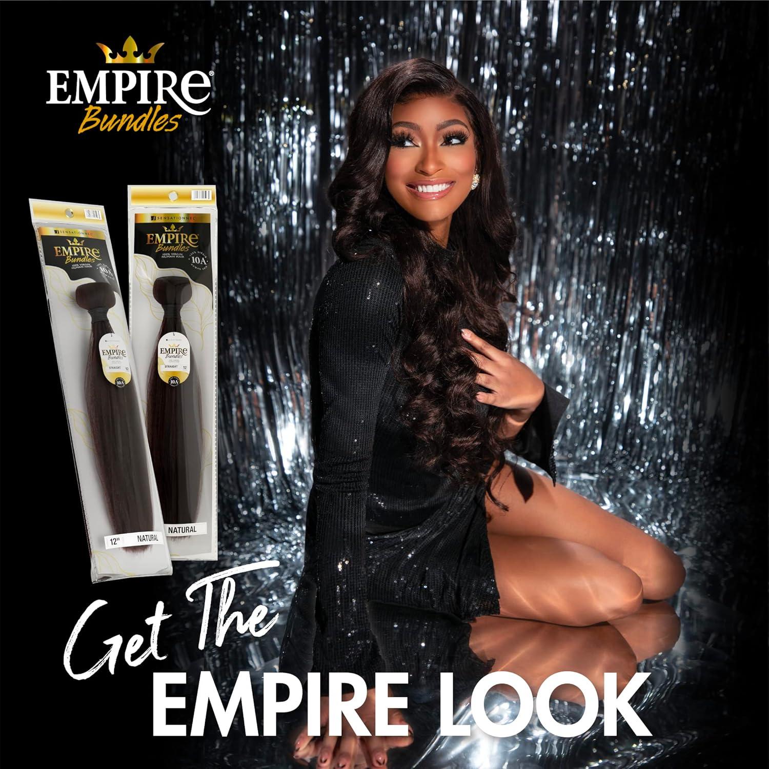 imageSensationnel Empire bundle 13x4 closure body wave 10a tangle shed free human hair for weaving and sew in styles 10 inch NATURALNATURALBLACK