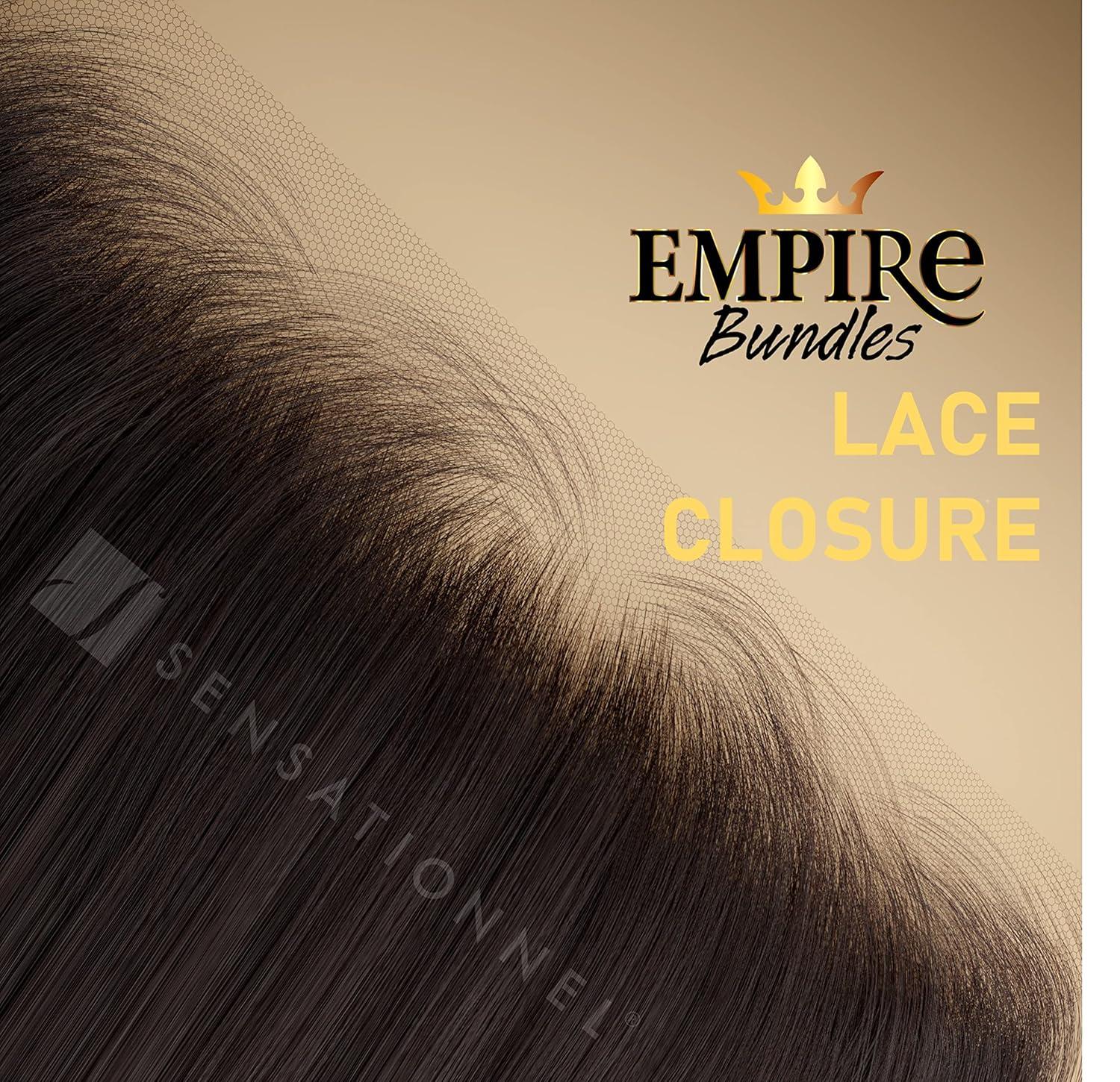 imageSensationnel Empire bundle 4x4 closure body wave HD lace large free parting lace frontalclosure unprocessed human hair weave 10 inch NATURALDARKRED