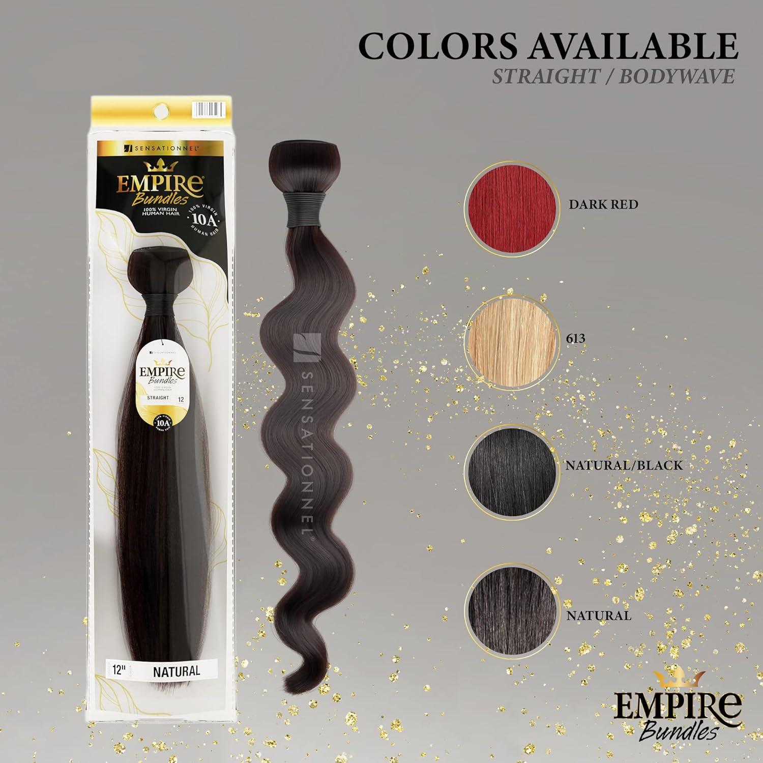 imageSensationnel Empire bundles body wave 10a tangle shed free human hair for weaving and sew in styles 1 pack 10 inch 613 BLONDE613 BLONDE