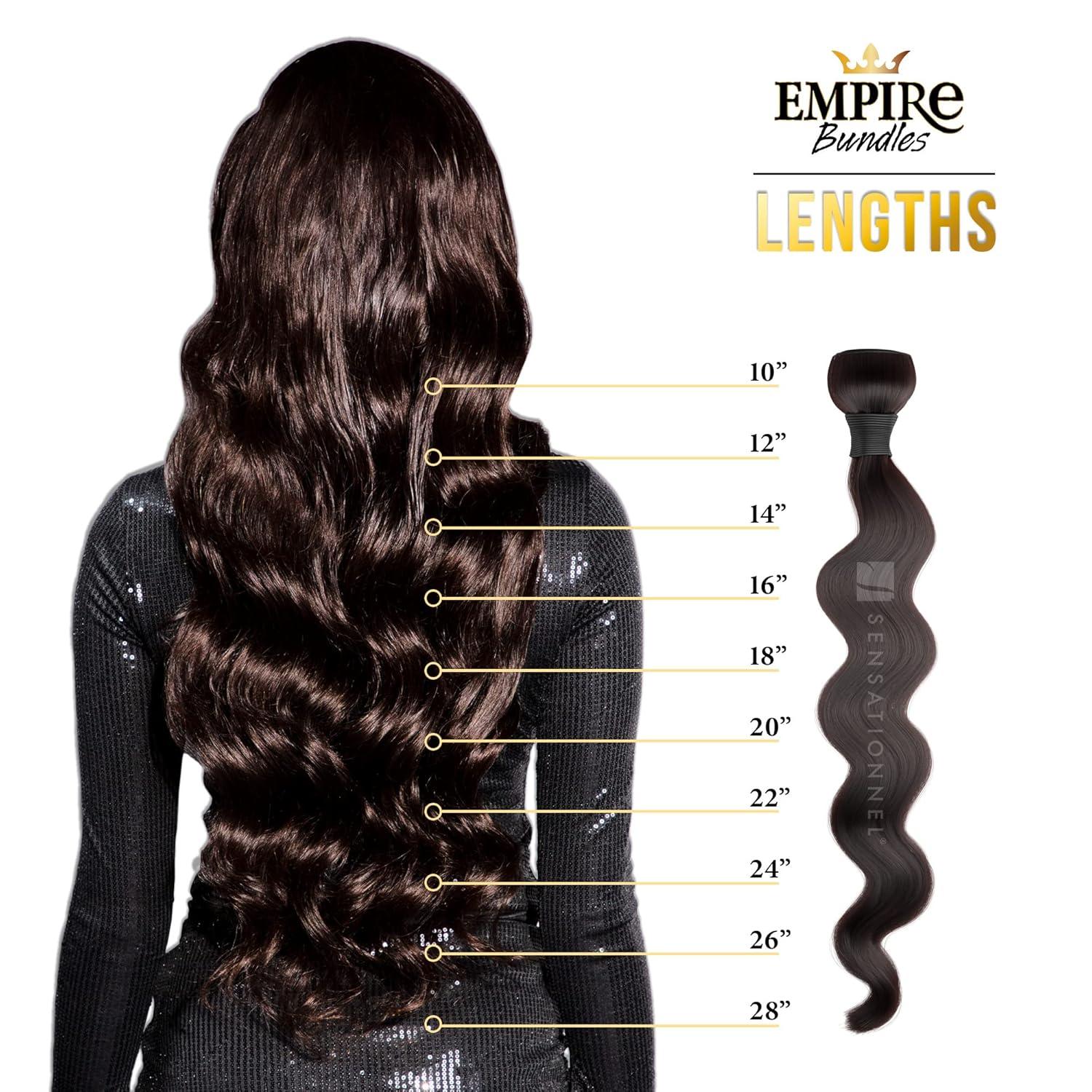 imageSensationnel Empire bundles body wave 10a tangle shed free human hair for weaving and sew in styles 3 pack 10 inch DARKREDDARKRED