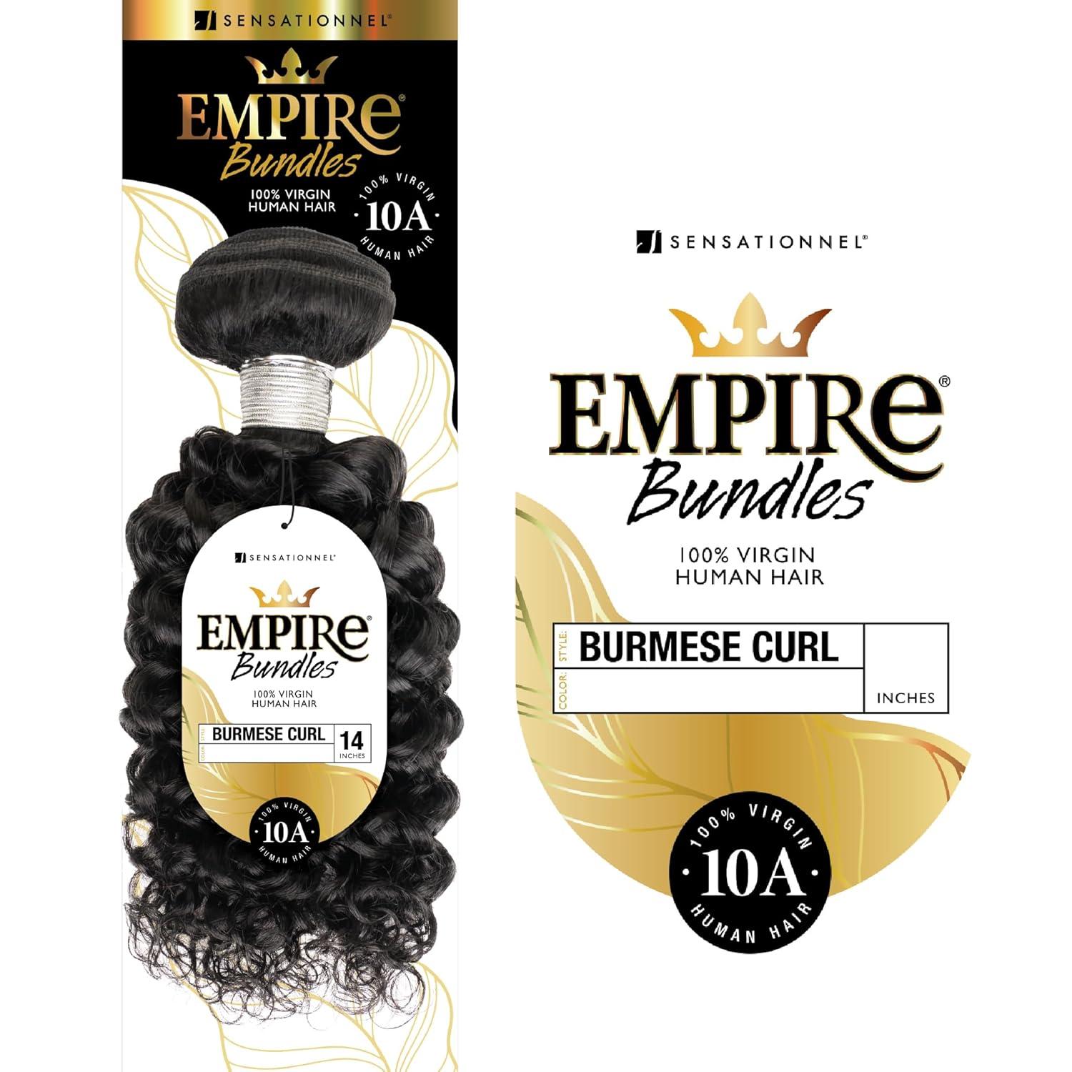 imageSensationnel Empire bundles burmese curl 10a tangle shed free human hair for weaving and sew in styles 1 pack 10 inch NATURALNATURAL