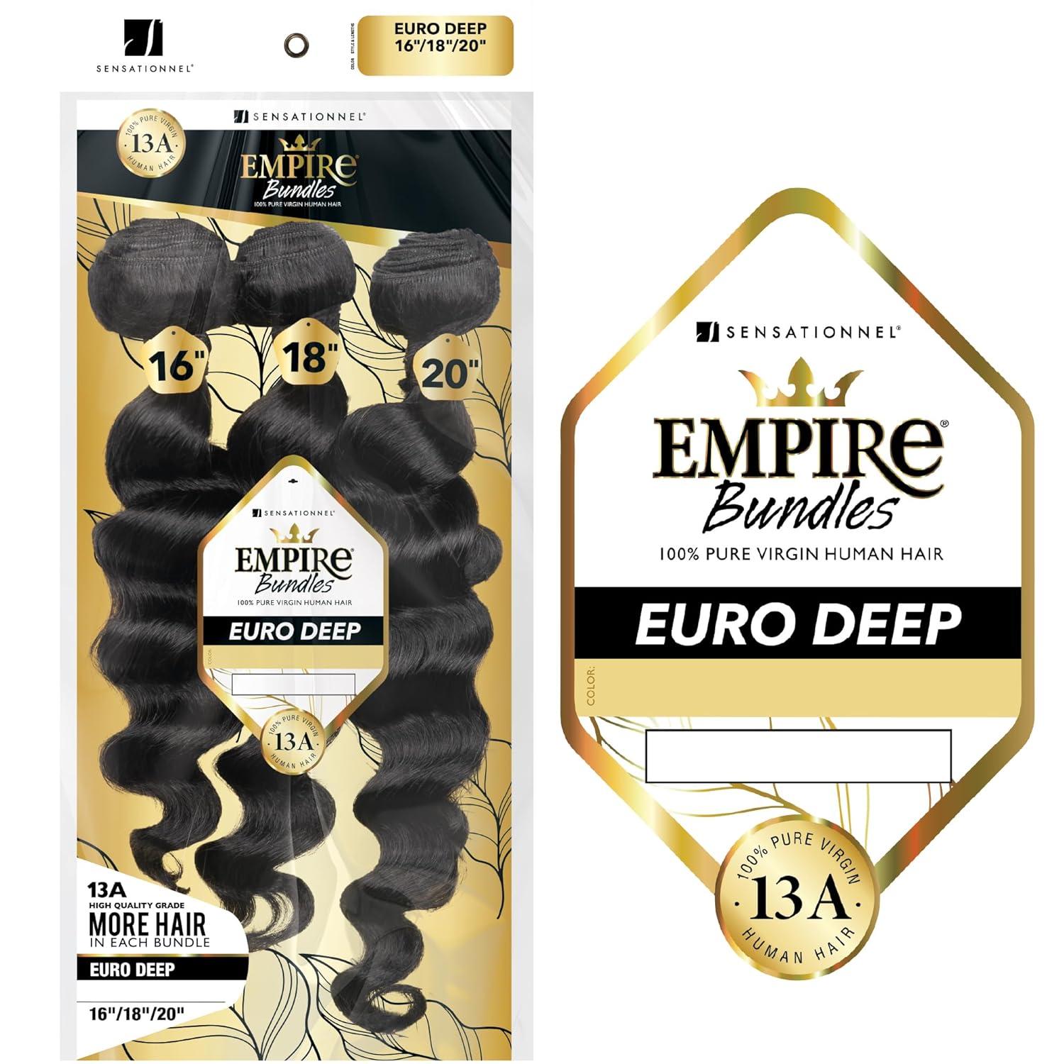 imageSensationnel Empire bundles multi euro deep 10a tangle shed free human hair for weaving and sew in styles 10 12 14 inch NATURALNATURAL