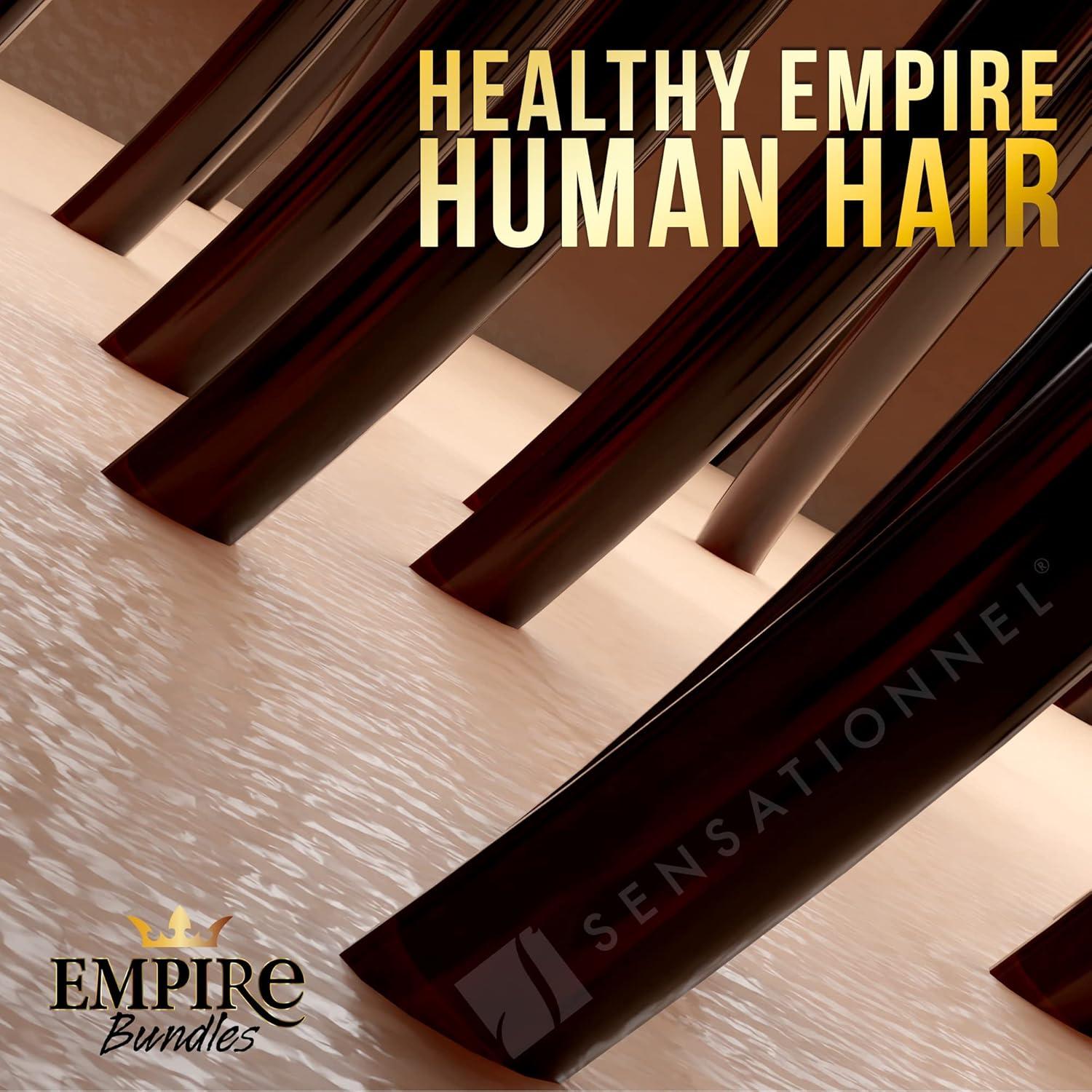 imageSensationnel Empire bundles straight 10a tangle shed free human hair for weaving and sew in styles 2 pack 10 inch NATURALDARKRED