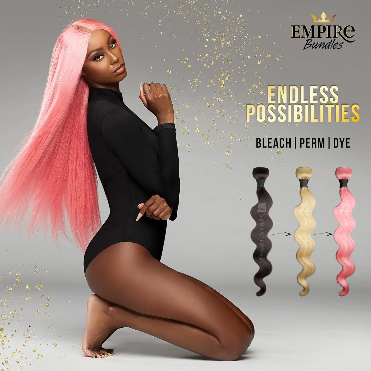 imageSensationnel Empire bundles straight 10a tangle shed free human hair for weaving and sew in styles 3 pack 10 inch 613 BLONDE613 BLONDE