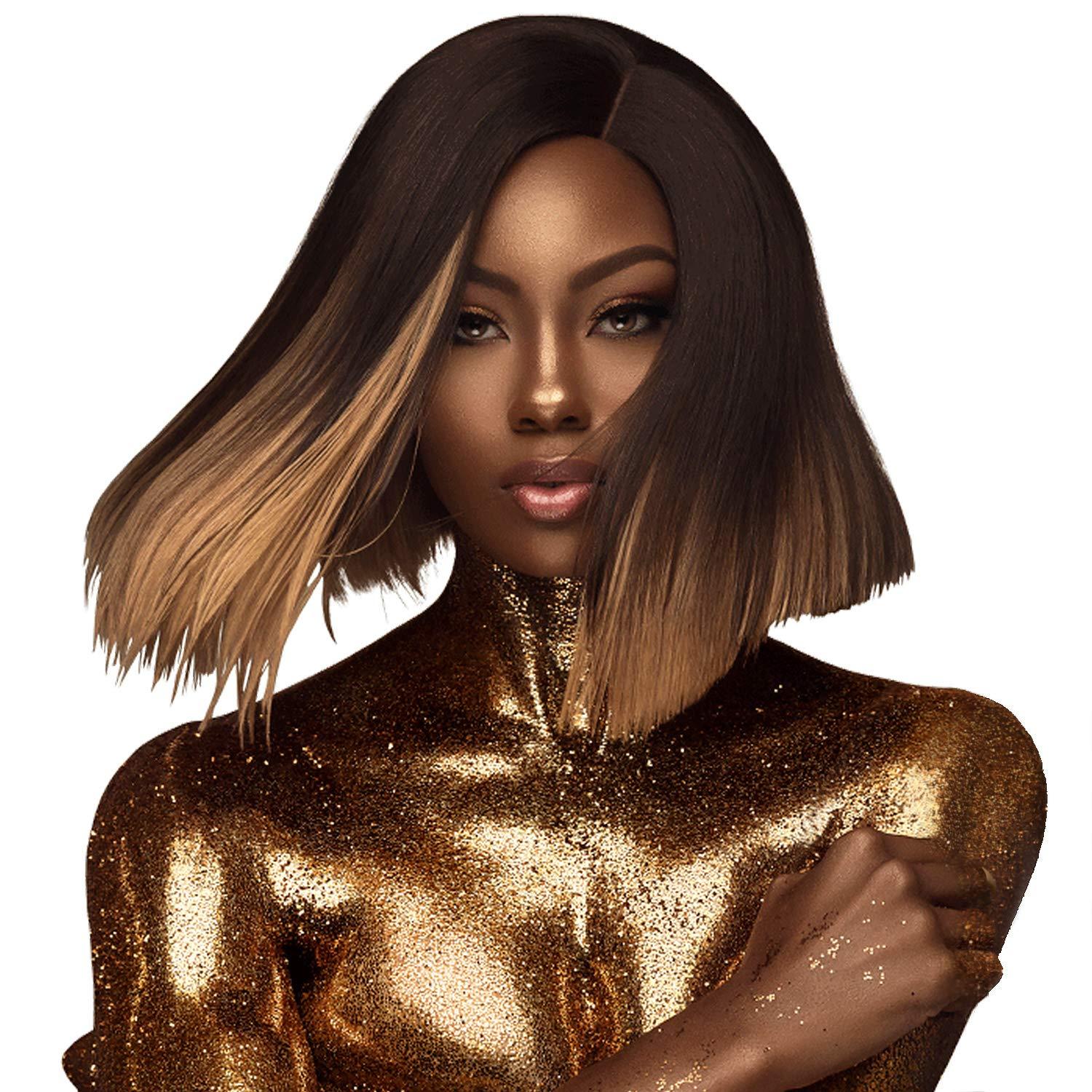 imageSensationnel Empire gold yaki weave human hair for weaving and sew in styles 8 inch 1 JETBLACK1B OFFBLACK