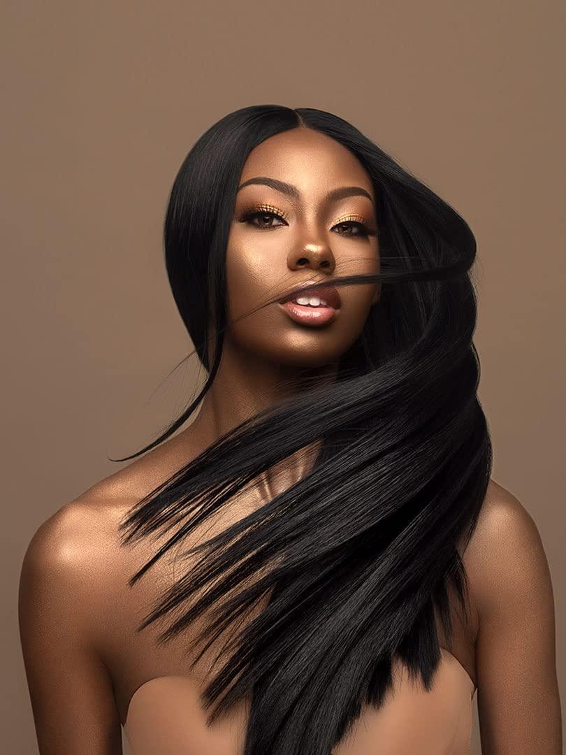 imageSensationnel Empire gold yaki weave human hair for weaving and sew in styles 8 inch 1 JETBLACK2 DARKBROWN