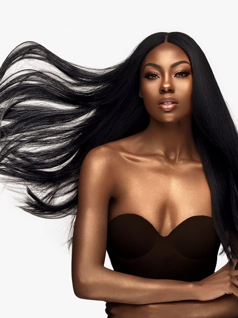 imageSensationnel Empire gold yaki weave human hair for weaving and sew in styles 8 inch 1 JETBLACK4 MEDBROWN