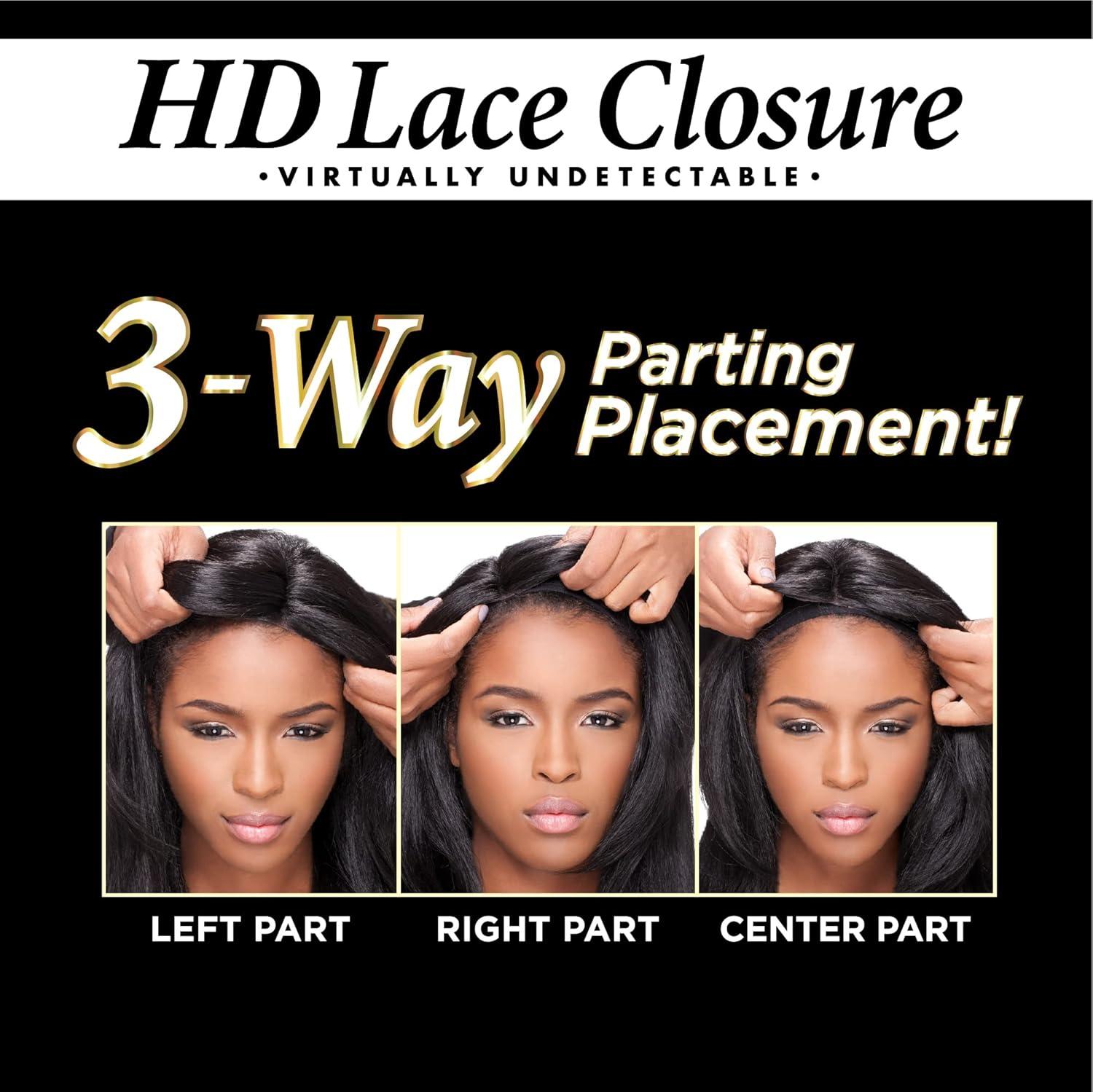 imageSensationnel Empire humanhair lace closure ocean wave 12 inch 3 way lacepart hand tied weaving closure 1 JETBLACK2 DARKBROWN