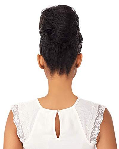 imageSensationnel Instant Bun With Bang Carla Synthetic Up Do Wig Piece 1 JETBLACKF430