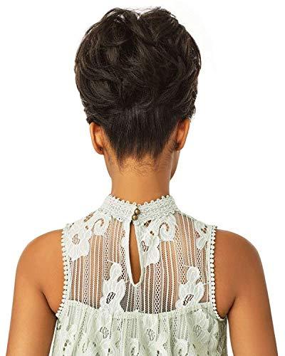 imageSensationnel Instant Bun With Bang Evonne Synthetic Up Do Wig Piece 1 JETBLACK1 JETBLACK