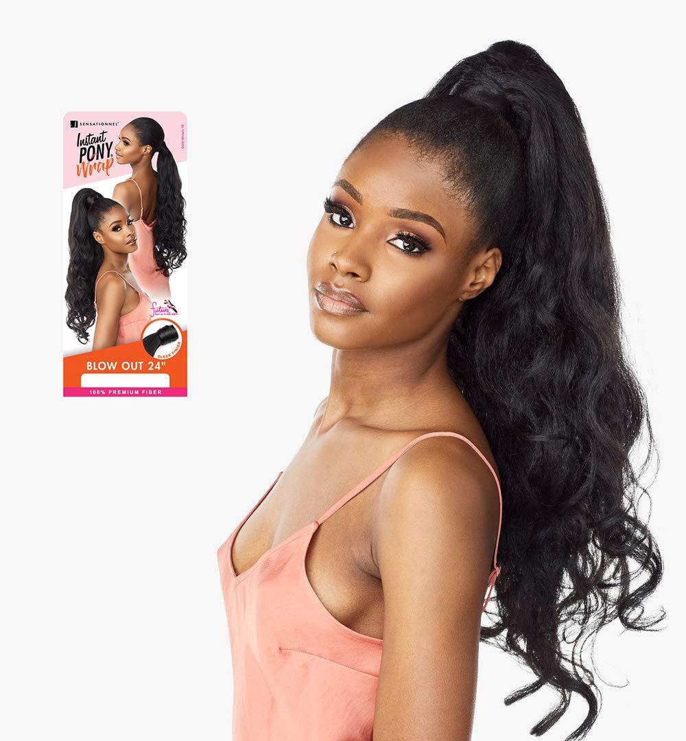 imageSensationnel Instant Pony Half Wig Blow Out 24 Inch Ponytail And Updo with Adjustable Wrap for Seamless T227T227