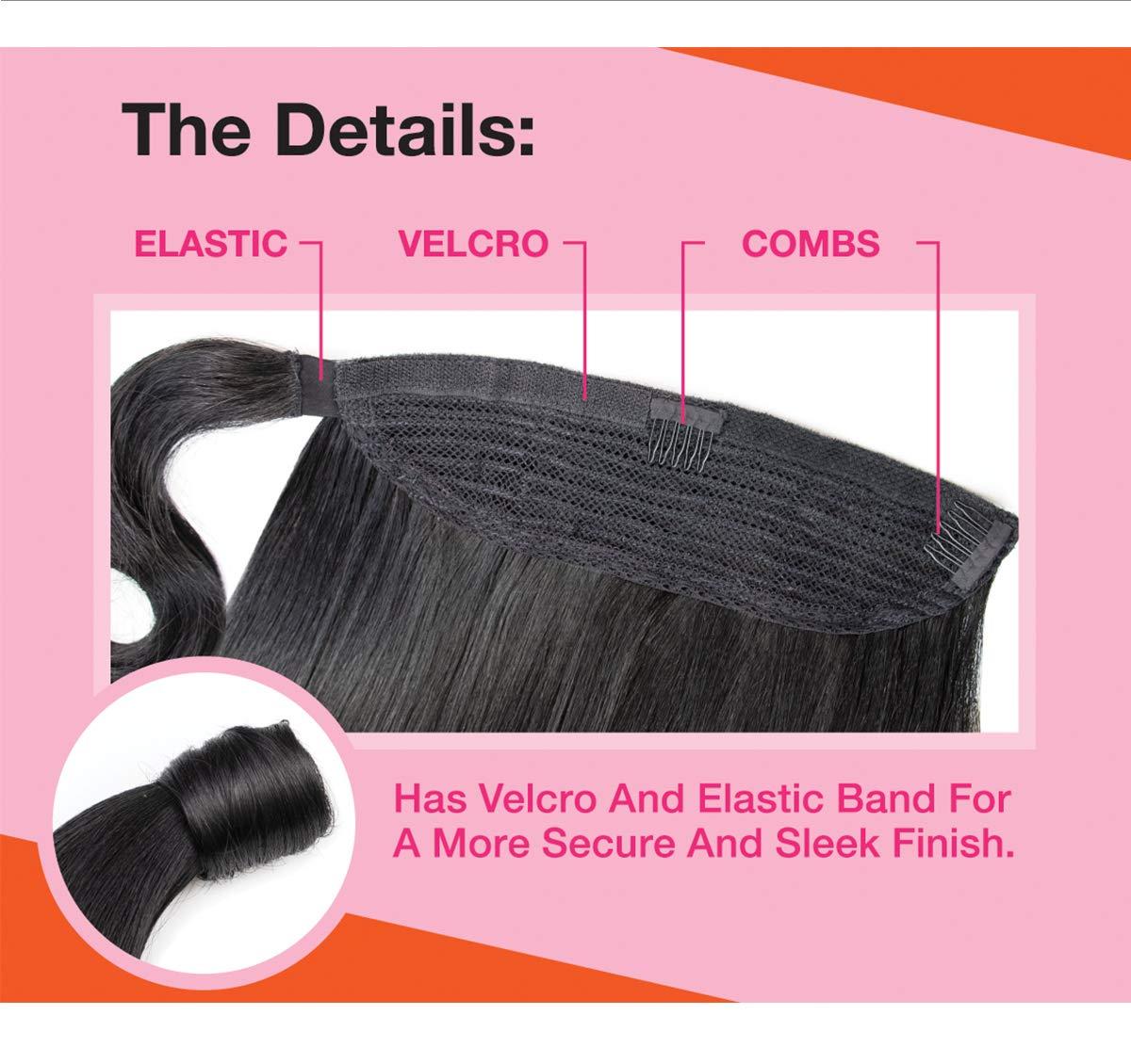 imageSensationnel Instant Pony Half Wig Blow Out 24 Inch Ponytail And Updo with Adjustable Wrap for Seamless T227T2BG