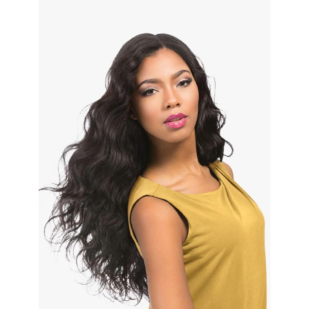 imageSensationnel Empire Curly Human Hair Body Wave Tangle Free Weaving for Quick Weave and Sew in Styles for Faux Highlights and Fauxmiddlepart Leave Out 10 inch 1 JETBLACKF430