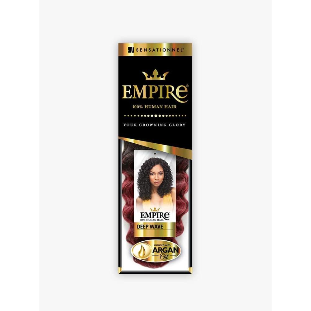 imageSensationnel Empire Curly Human Hair Deep Wave Tangle Free Weaving for Quick Weave and Sew in Styles for Faux Highlights and Fauxmiddlepart Leave Out 10 inch 1 JETBLACK99J