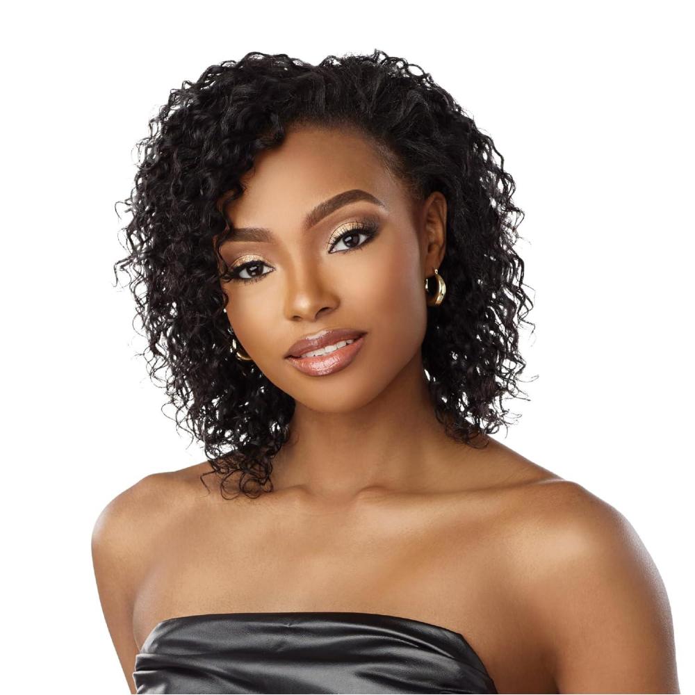 imageSensationnel Empire Curly human hair island curl 10s 3pcs tangle free weaving for quick weave and sew in styles for faux highlights 1 JETBLACKM51