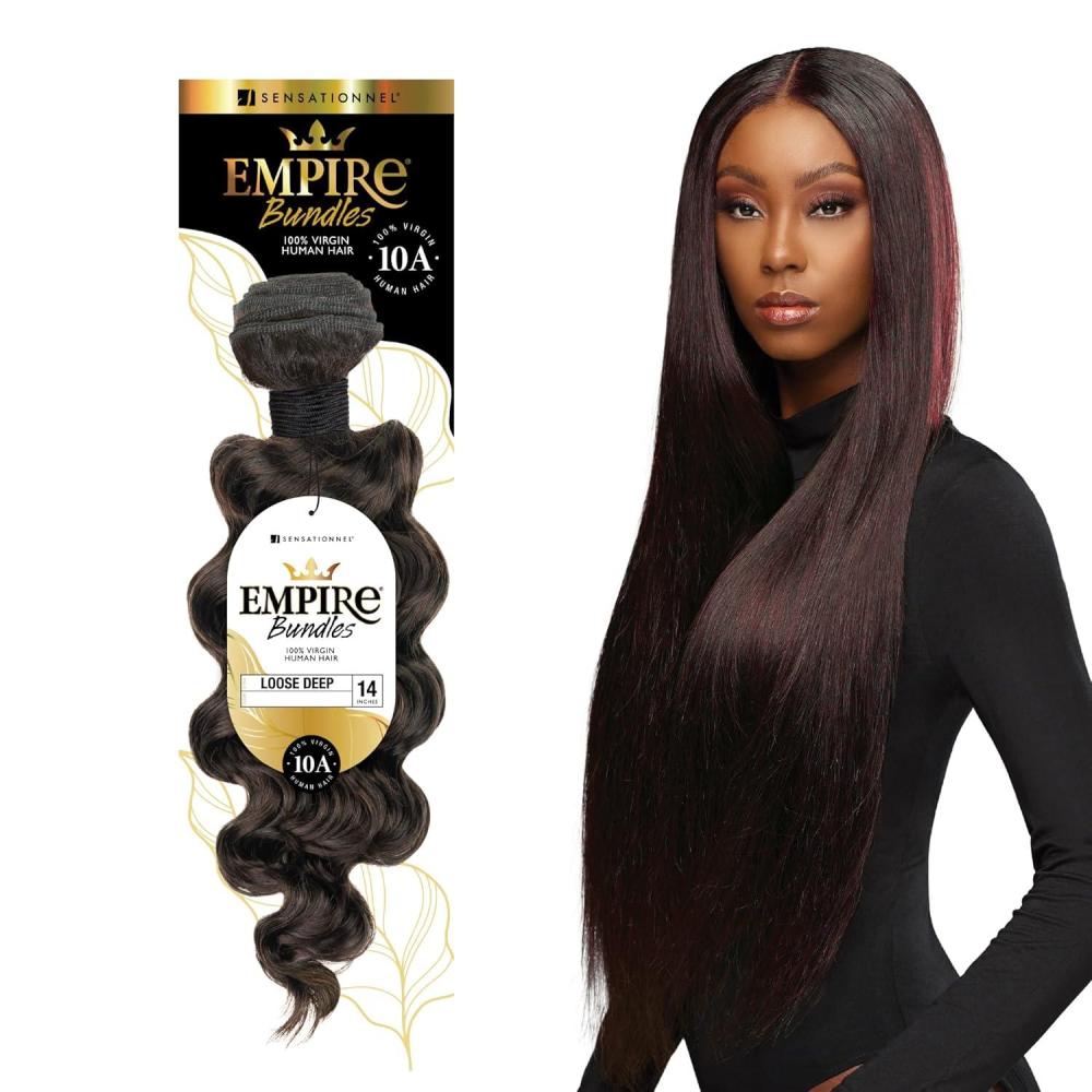 imageSensationnel Empire bundles loose deep 10a tangle shed free human hair for weaving and sew in styles  1 pack 10 inch NATURALNATURAL