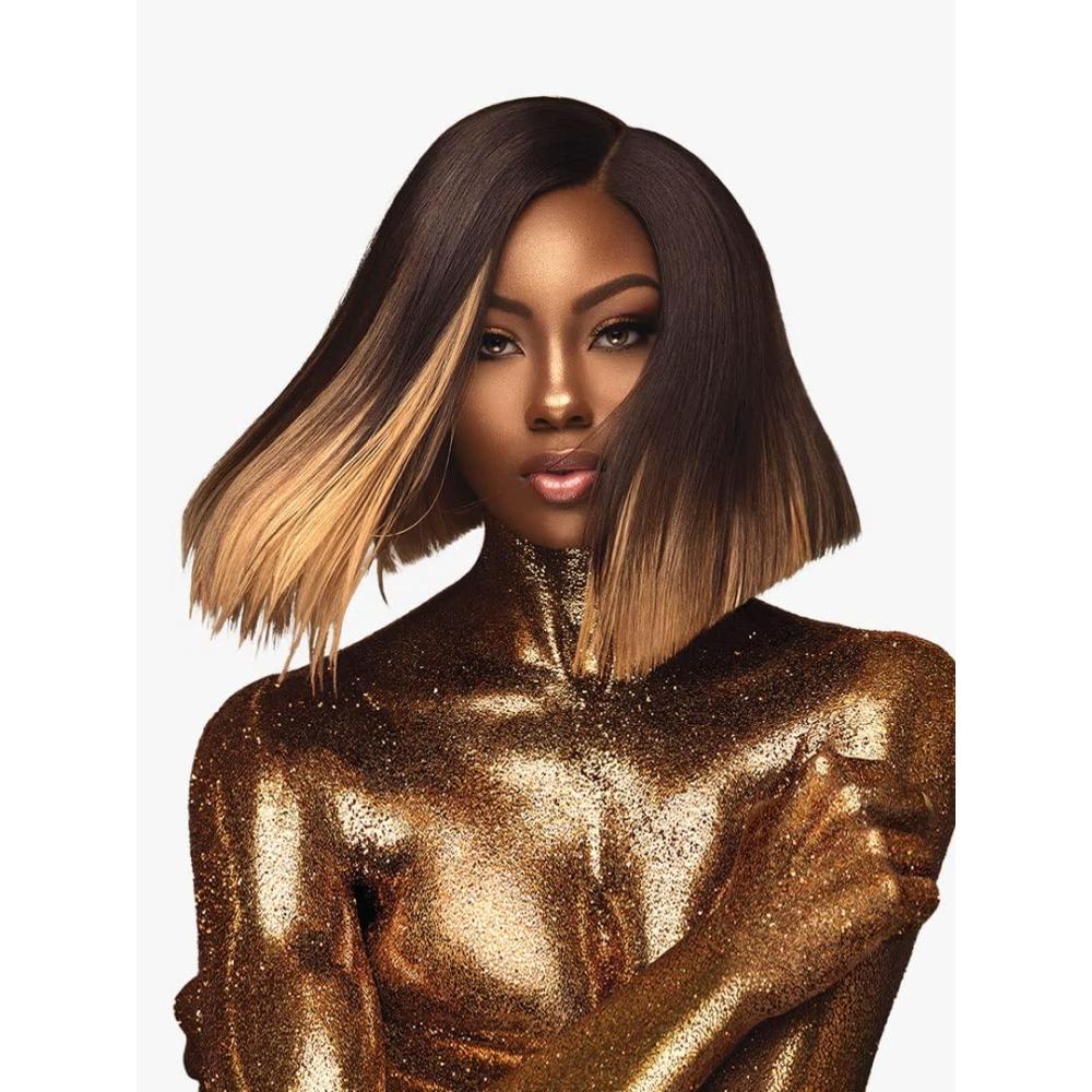 imageSensationnel Empire gold yaki weave human hair for weaving and sew in styles 8 inch 1 JETBLACK2 DARKBROWN