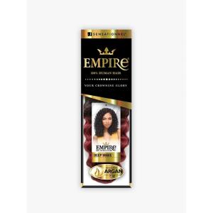 Sensationnel Empire Curly Human Hair – Deep Wave Tangle Free Weaving for Quick Weave and Sew in Styles for Faux Highlights and Fauxmiddlepart Leave Out (10 inch, 1 JETBLACK)(99J)