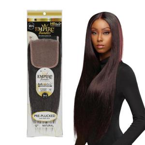 Sensationnel Empire bundle 4×4 closure – straight HD lace large free parting lace frontalclosure unprocessed human hair weave (10 inch, NATURAL/BLACK)(NATURAL/BLACK)