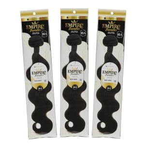Sensationnel Empire bundles- body wave 10a tangle shed free human hair for weaving and sew in styles – 3 pack (10 inch, DARKRED)(NATURAL)