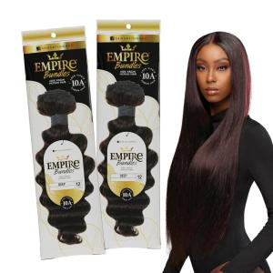 Sensationnel Empire bundles- deep 10a tangle shed free human hair for weaving and sew in styles – 2 pack (12 inch, NATURAL)(NATURAL/BLACK)