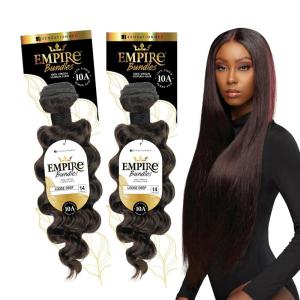 Sensationnel Empire bundles- loose deep 10a tangle shed free human hair for weaving and sew in styles – 2 pack (10 inch, NATURAL)(NATURAL)