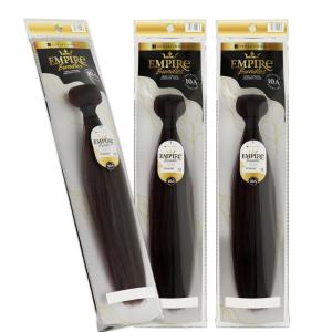 Sensationnel Empire bundles- straight 10a tangle shed free human hair for weaving and sew in styles – 3 pack (10 inch, 613 BLONDE)(NATURAL/BLACK)