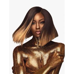 Sensationnel Empire gold yaki weave – human hair for weaving and sew in styles (8 inch, 1 JETBLACK)(T1B/27)