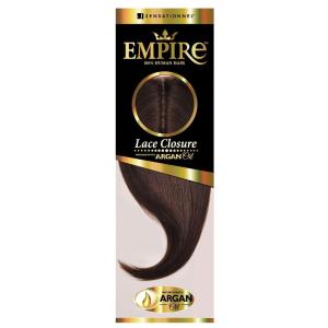 Sensationnel Empire humanhair lace closure – yaki 12 inch 3 way lacepart hand tied weaving closure (1B OFFBLACK)(HOTPINK)