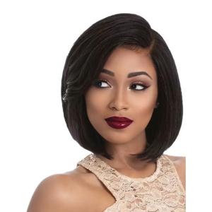 Sensationnel Empire perm yaki weave – human hair for weaving and sew in styles (10 inch, 1 JETBLACK)(2 DARKBROWN)