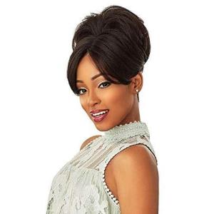 Sensationnel Instant Bun With Bang – Evonne Synthetic Up Do Wig Piece (1 JETBLACK)(F4/30)