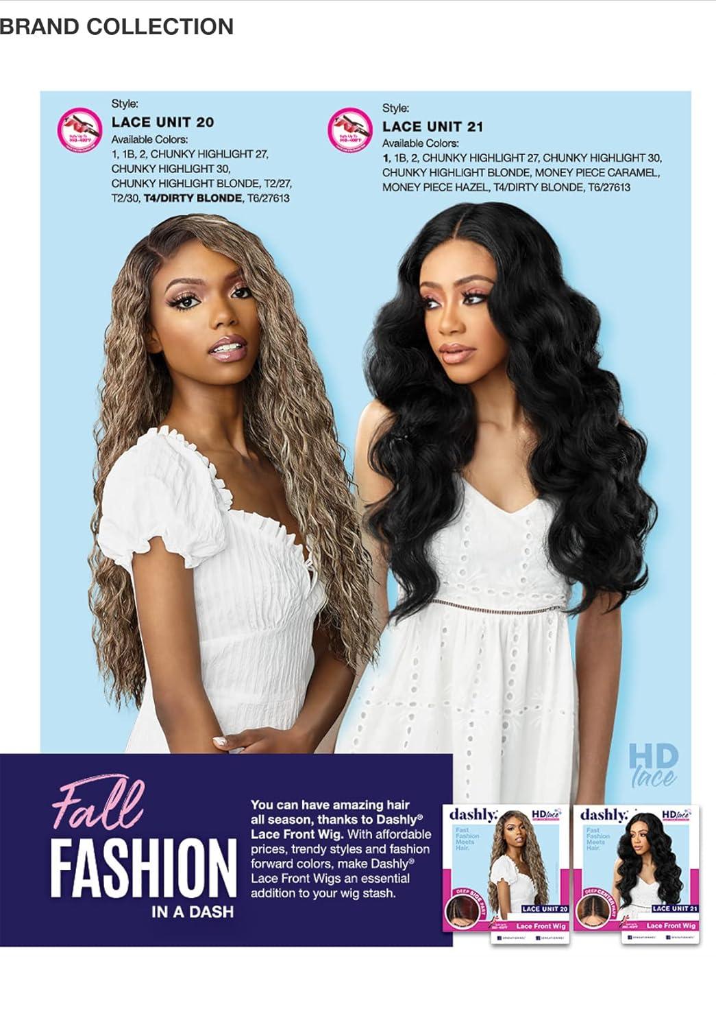 imageSensationnel Dashly Lace Front Wig Unit 21 Hand Tied Laceparting Ear to Ear Synthetic CHBLONDEMPCARAMEL