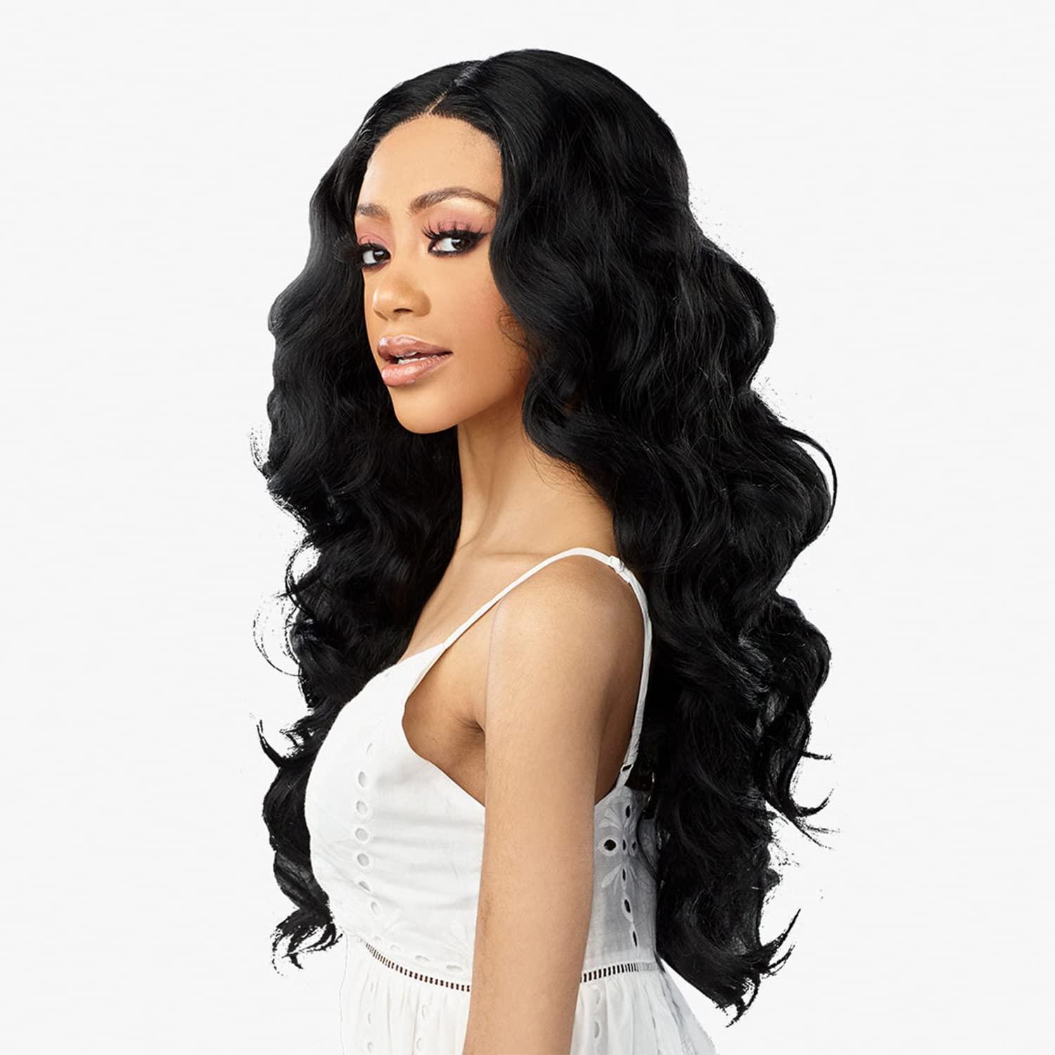 imageSensationnel Dashly Lace Front Wig Unit 21 Hand Tied Laceparting Ear to Ear Synthetic CHBLONDEMPCARAMEL
