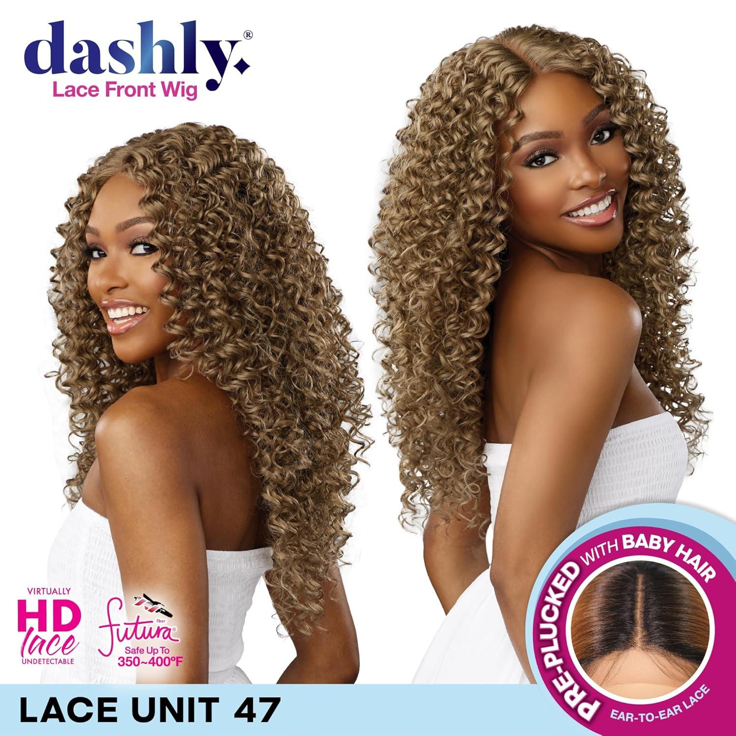 imageSensationnel Dashly Lace Front Wig Unit 47 Hand Tied Laceparting Ear to Ear Synthetic FLAMBOYAGECHOCOLATEFLAMBOYAGEMOCHA