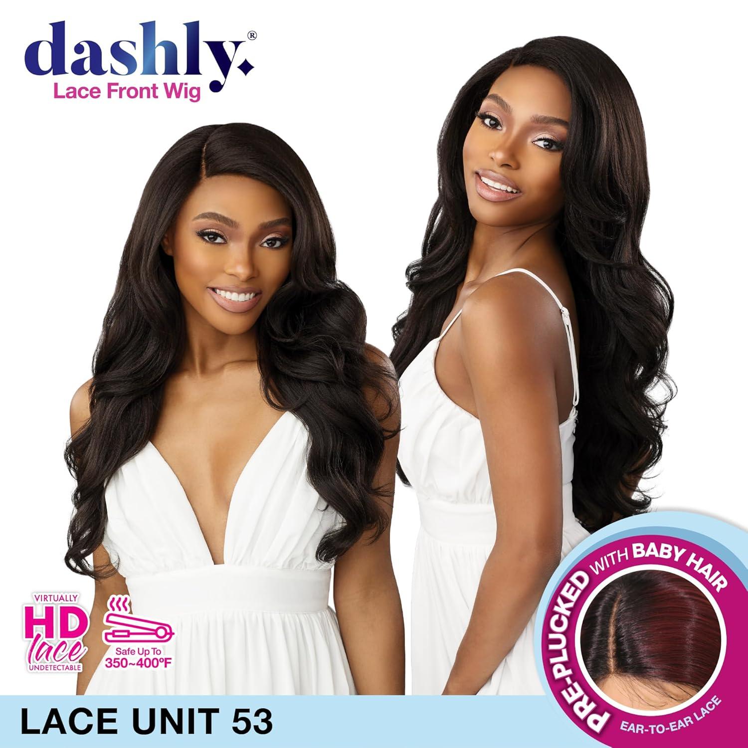 imageSensationnel Dashly Lace Front Wig Unit 53 Hand Tied Laceparting Ear to Ear Synthetic 1 JETBLACKDIRTYBLONDE