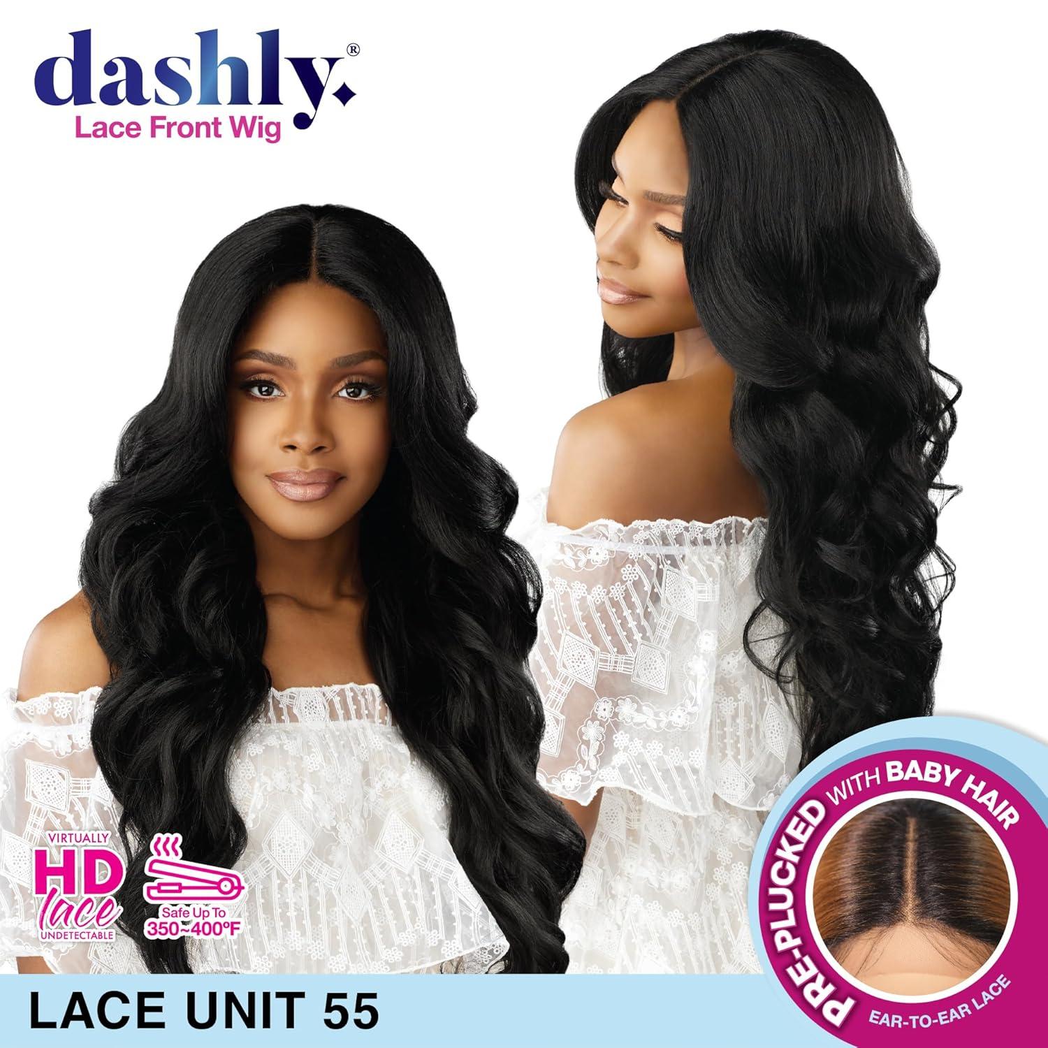 imageSensationnel Dashly Lace Front Wig Unit 55 Hand Tied Laceparting Ear to Ear Synthetic 1 JETBLACKDIRTYBLONDE